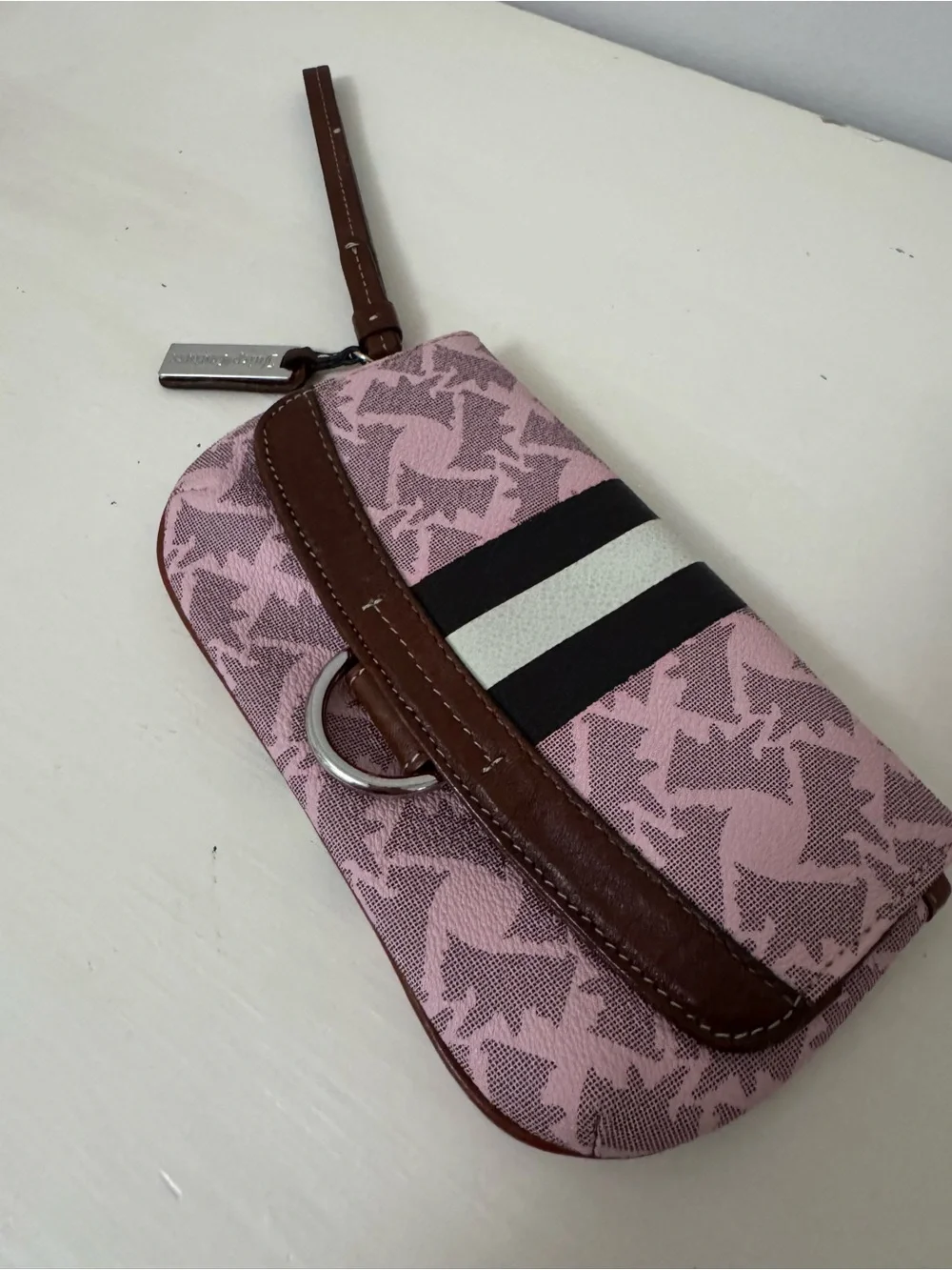 RARE VINTAGE JUICY COUTURE PINK SCOTTIE DOG WRISTLET WALLET
